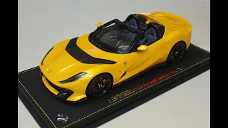 1/18 BBR Ferrari 812 Competizione Aperta Giallo Tristrato