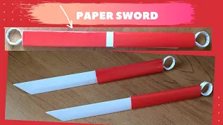 Как сделать Двойной Бумажный меч- (Два в одном) | Меч Оригами | Бумажный меч | Оригами Катана