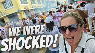 Vegetarian festival PHUKET Town - WE WERE SHOCKED - Nine emperor gods FESTIVAL Phuket Thailand