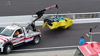 Marcus Ericsson crashed car returning to garage, May 16/2024 Thu practice