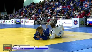 57 kg Ларина В Никифорова А 10 11 2018 Т2 Первенство России среди юношей и девушек до 18 лет, ТЮМЕНЬ