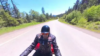 Ride on Hwy 20 West towards Bella Coola, over Sheeps Creek Bridge