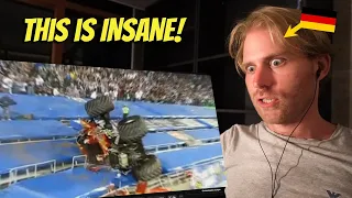 German reacts first time to "Monster Jam Insane Crashes"