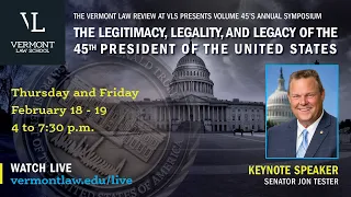 Vermont Law Review 45th Annual Symposium Panel I: Executive Powers