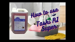 How to use Taski R1 Super Bathroom Cleaner concentrate