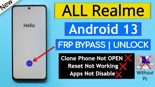 All Realme Android 13 Frp Bypass/Unlock Google Account Lock Clole Phone Not Open Without PC 2023