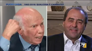 Paolo Cirino Pomicino ad Antonio Di Pietro: 'Sei un ignorante e un mascalzone!'