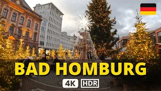 🎄 The BAD HOMBURG CHRISTMAS MARKET Walking Tour in Germany! (4K 60 fps UHD) 😍