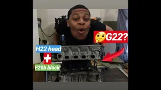 How to install h22 head on a f20b block in 10 mins | G22 honda prelude