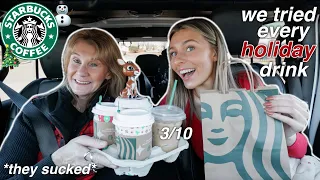 TRYING starbucks HOLIDAY drinks | VLOGMAS DAY 7