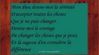 LA SÉRÉNITÉ CHANTÉ PAR DANIELLE GAUTHIER