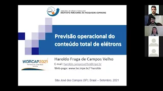 Palestra "Previsão operacional da dinâmica da ionosfera e TCE" no WorCAP 2021 - Haroldo Campos Velho