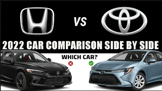 Honda Civic vs Toyota Corolla | 2022 car comparison side by side