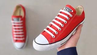 HOW TO BAR LACE CONVERSE (BEST WAY!)