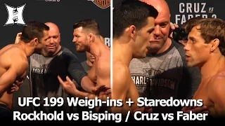 UFC 199: Rockhold, Bisping, Cruz + Faber Weigh-In + Stare Each Other Down. The Bad Blood Is Real!
