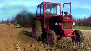 UTB 650M & John Deere 2850 Plowing