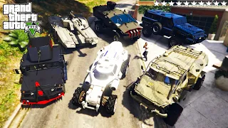 GTA 5 - Stealing SECRET MILITARY VEHICLES with Franklin! (Real Life Cars #107)