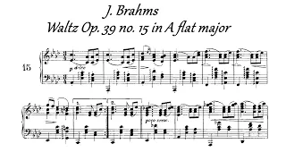 J. Brahms - Waltz Op. 39 no. 15 in A flat major