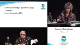 Kommunfullmäktige 2020-10-26