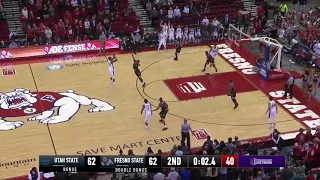 Utah State game winning shot by Daron Henson against Fresno State