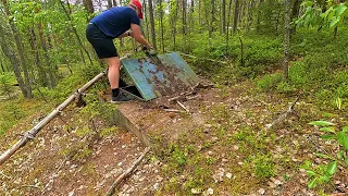 Exploring A Bunker In The Forest