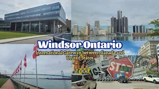 Windsor Ontario 🇨🇦 [4K] -  City Driving Tour (Graffiti Alley Walk), October 2021