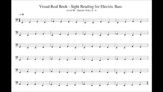 Sight Reading for Bass, Level 00 (Quarter Notes, E-A), Exercise 01