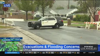 Duarte residents urged to evacuate with storm posing threat of mud slide