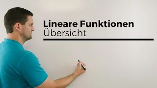 Lineare Funktionen, Übersicht mit fast allem;), Geraden | Mathe by Daniel Jung