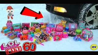 EXPERIMENT: CAR VS 60 LOL SURPRISE FAKE LOL Dolls