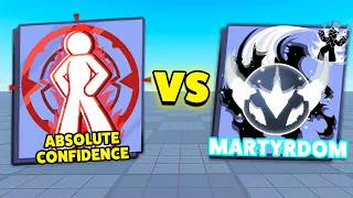 *New* ABSOLUTE CONFIDENCE vs MARTYDOM test.. (Roblox Blade Ball)