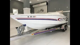 02 Baja 25 Outlaw Performance Boat 496Mag 375HP BB Mercruiser/Mercury Power with Bravo 1 Outdrive