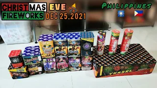 Christmas Eve fireworks display simpleng set up | Dec 25, 2021 Philippines