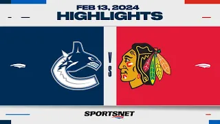 NHL Highlights | Canucks vs. Blackhawks - February 13, 2024
