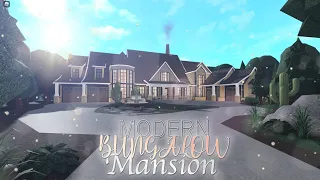 Roblox | Bloxburg: Concealed Modern Bungalow Mega Mansion | House Build