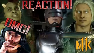 MK11: Aftermath - Official Gameplay Trailer [REACTION] (Robocop, Sheeva, Fujin)