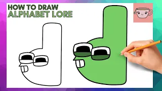 How To Draw Alphabet Lore - Lowercase Letter D | Cute Easy Step By Step Drawing Tutorial