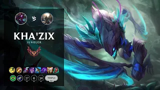 Kha'Zix Jungle vs Pantheon - BR Grandmaster Patch 12.14