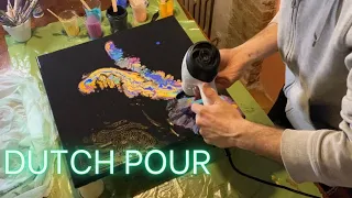 UTILIZZO LA “DUTCH POUR”, UNA TECNICA MERAVIGLIOSA! 🥰 FLUID PAINTING - ACRYLIC POURING