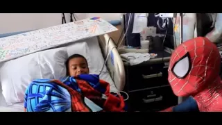 "Spider-Man" tours children's hospitals, talks mental health importance