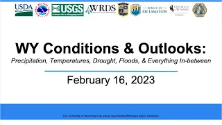 February 16, 2023 WY Conditions & Outlooks (UMRB Plains Soil Moisture & Snowpack Monitoring Network)