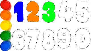 Let's Learn to Draw Numbers 1234567890 for Beginners Step by Step, KS ART