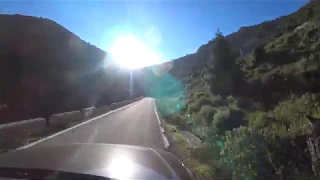 Ruta en coche. Subida del Puerto de las Palomas de Zahara de la Sierra - Grazalema desde el pantano