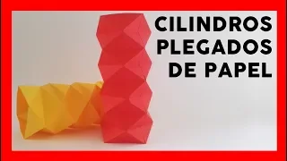 Estructura de origami 😲👍  Cilindros Decorativos de Origami