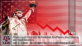 Private Equity Firms and the Pandemic: Key Players, Key Concerns, and Tough Decisions Webinar