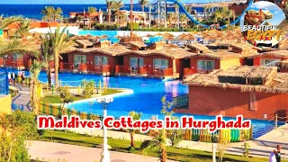 Maldives huts in Hurghada Egypt Titanic Beach Resort and Titanic Palace