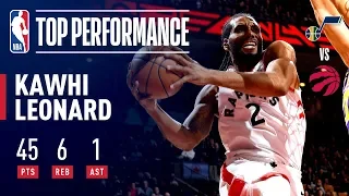 Kawhi Leonard Drops CAREER-HIGH 45 Points | January 1, 2019