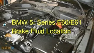 BMW 5 Series E60 & E61 Brake Fluid Reservoir Location 2003-2010