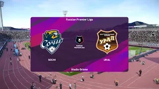 PES 2020 | Sochi vs Ural - Russian Premier Liga | 08/03/2020 | 1080p 60FPS