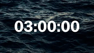 3 Hour - TIMER & ALARM WITH WAVES SOUND - 1080p - COUNTDOWN